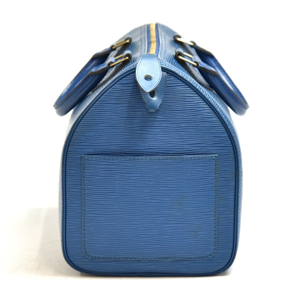 LOUIS VUITTON Vintage Speedy 30 Blue Epi Leather City Handbag - Picture 3 of 11
